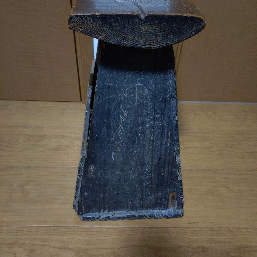 木製アンティーク雑貨 三角形ベース