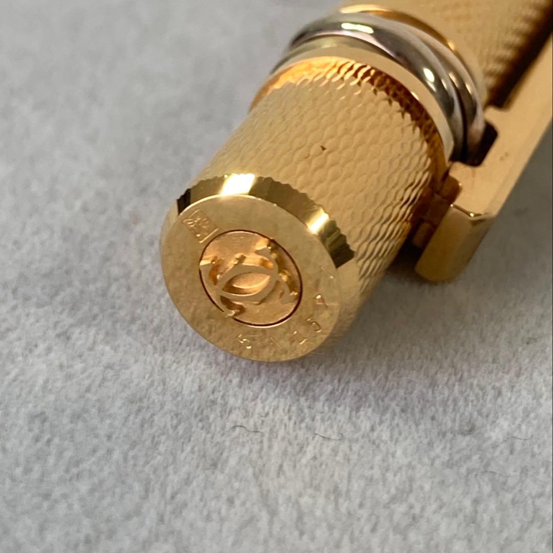Cartier マストドゥカルティエ グランドルジュ 金メッキ 青インク