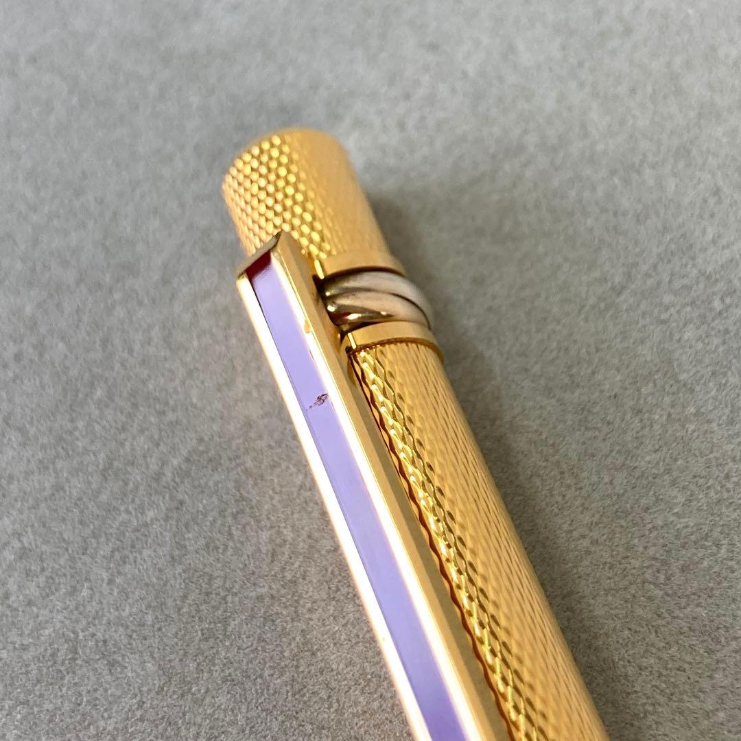 Cartier マストドゥカルティエ グランドルジュ 金メッキ 青インク