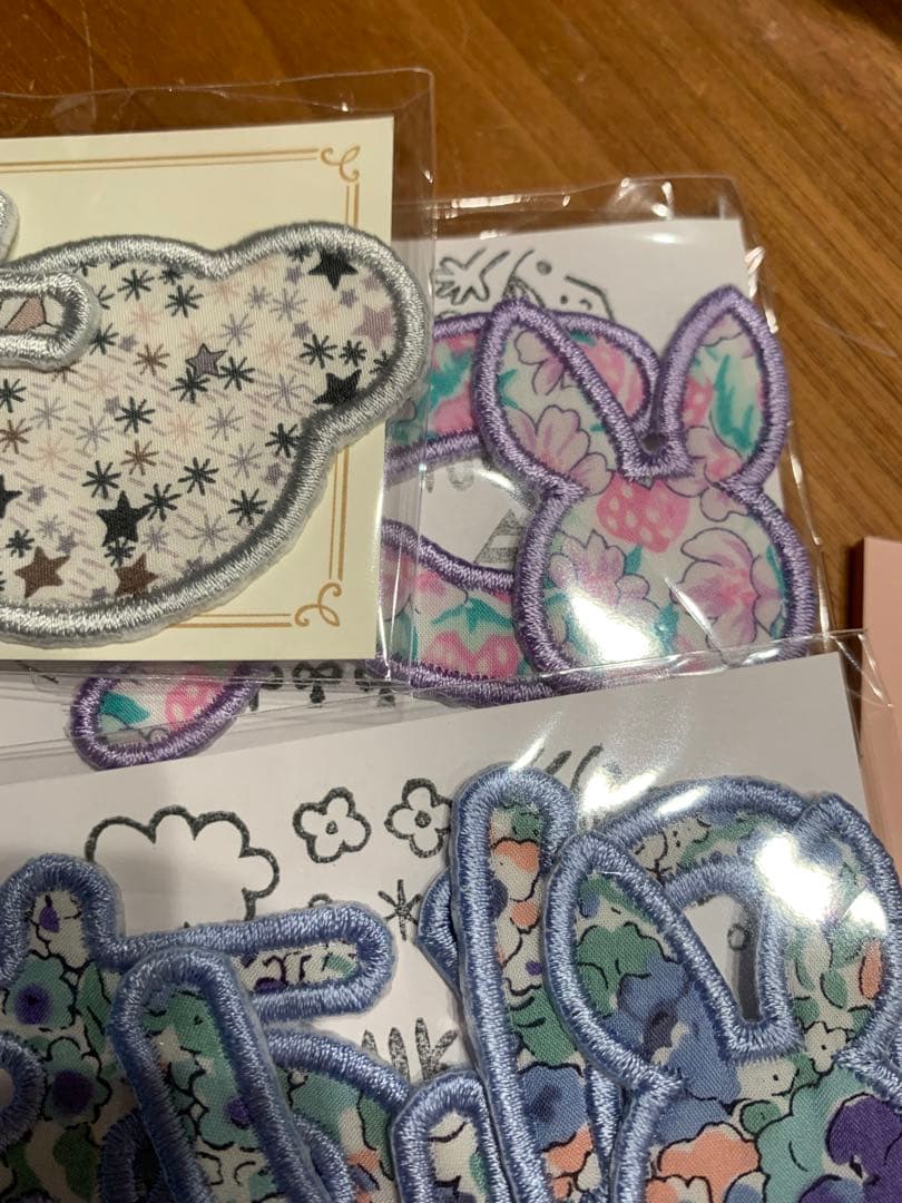 リバティ生地ひらがな名前ワッペン入園ハンドメイド