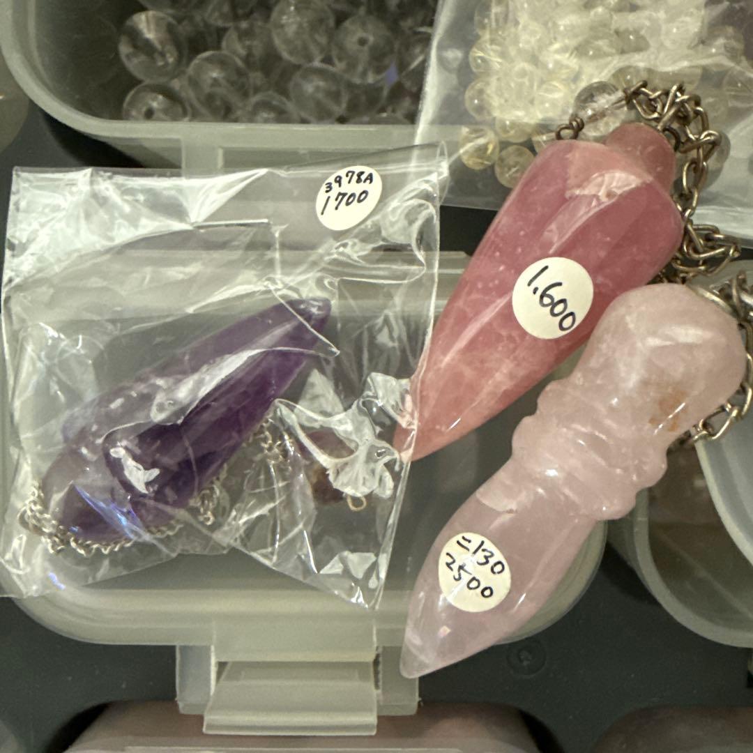 セール！天然石　まとめ売り　インカローズ　ルチル等　ペンデュラム