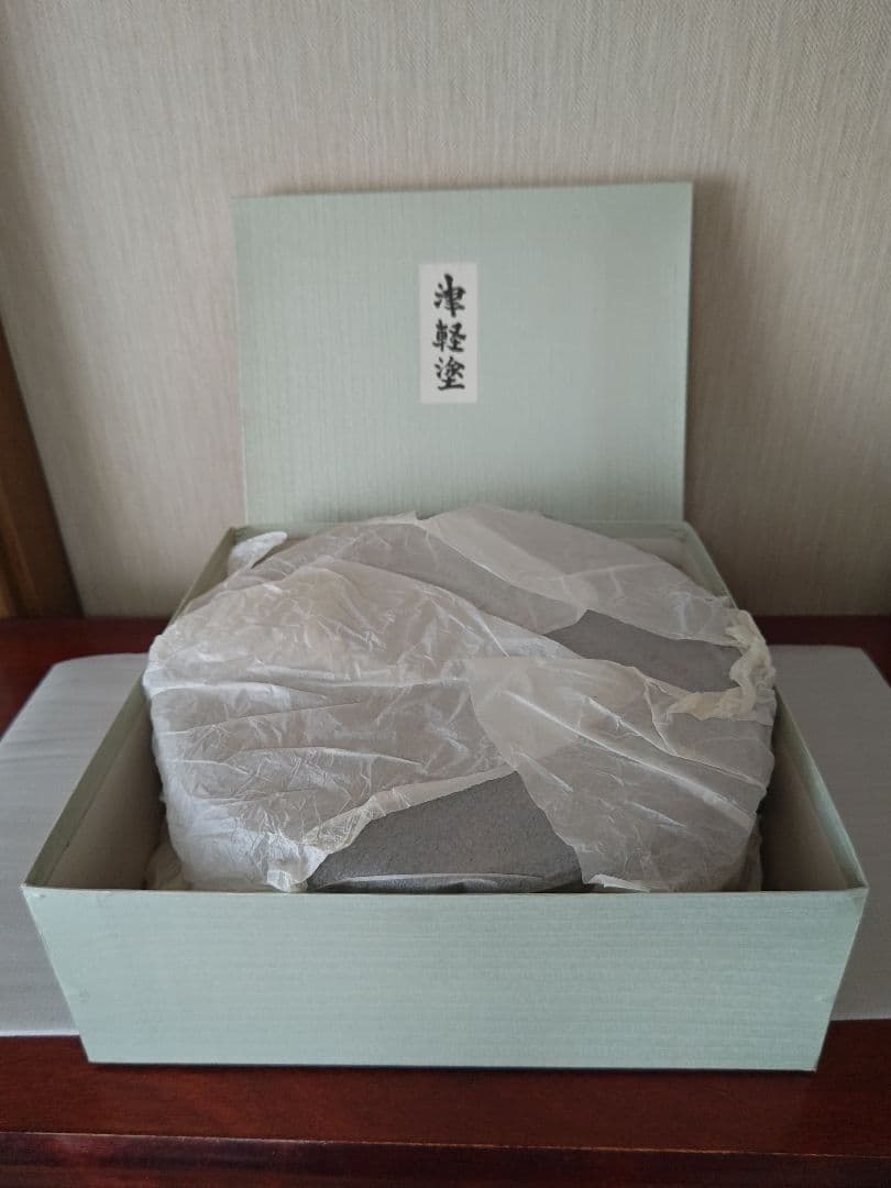 【高級漆器】津軽塗 茶器セット（茶櫃・茶筒・茶托・茶さじ・菓子皿）唐塗