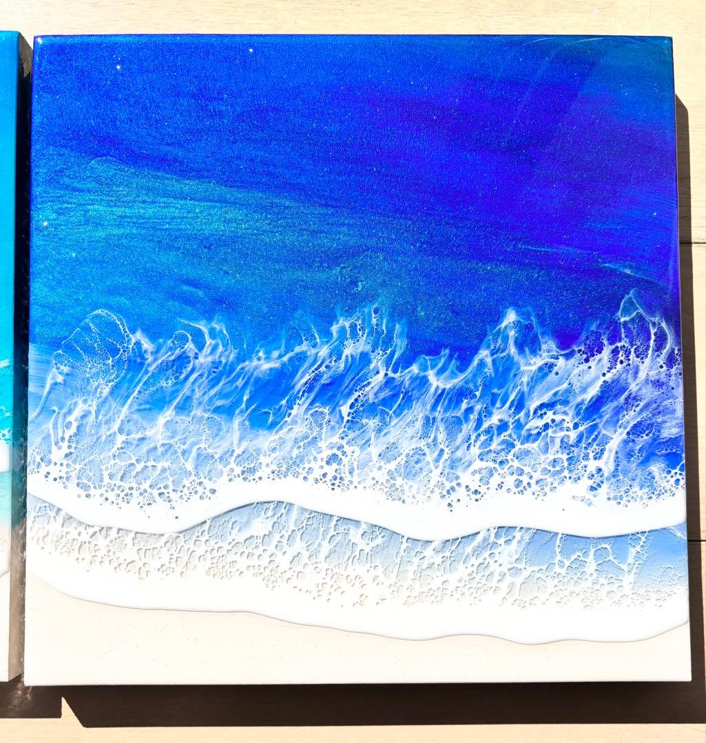 心をリセットしたい方へ　海アート　レジンアート　90cm（30cm角×3枚）