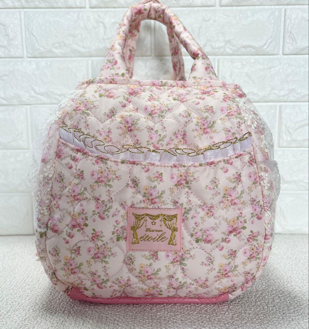 コヤンイサムチョン　ハンドメイド　ころりんバッグ（大）花柄　ルミちゃん　うさぎ