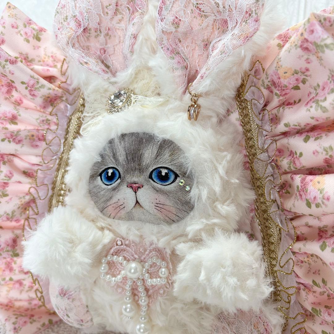 コヤンイサムチョン　ハンドメイド　ころりんバッグ（大）花柄　ルミちゃん　うさぎ