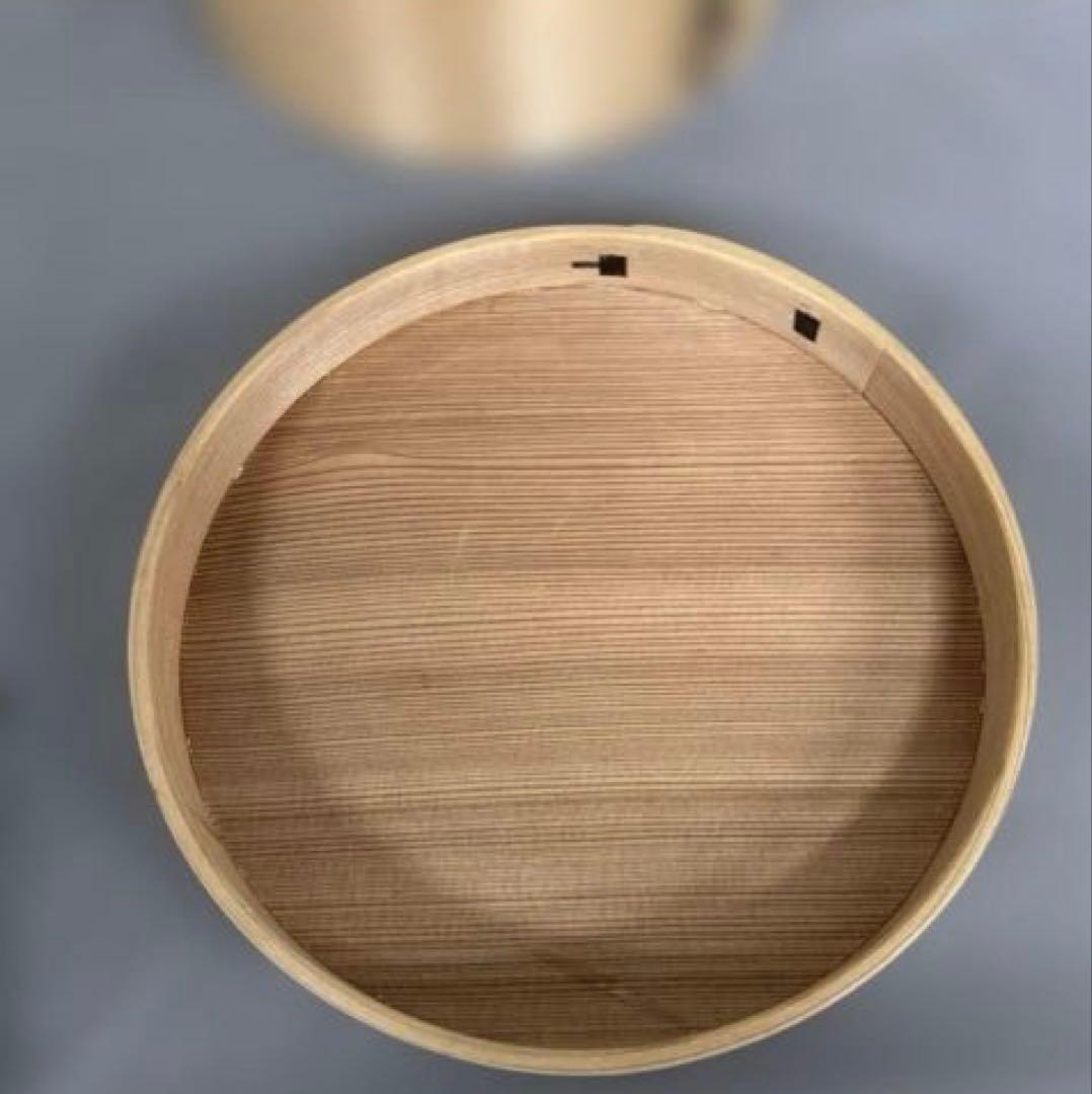 木製 円形　曲げわっぱ 蓋付き　木製　20cm