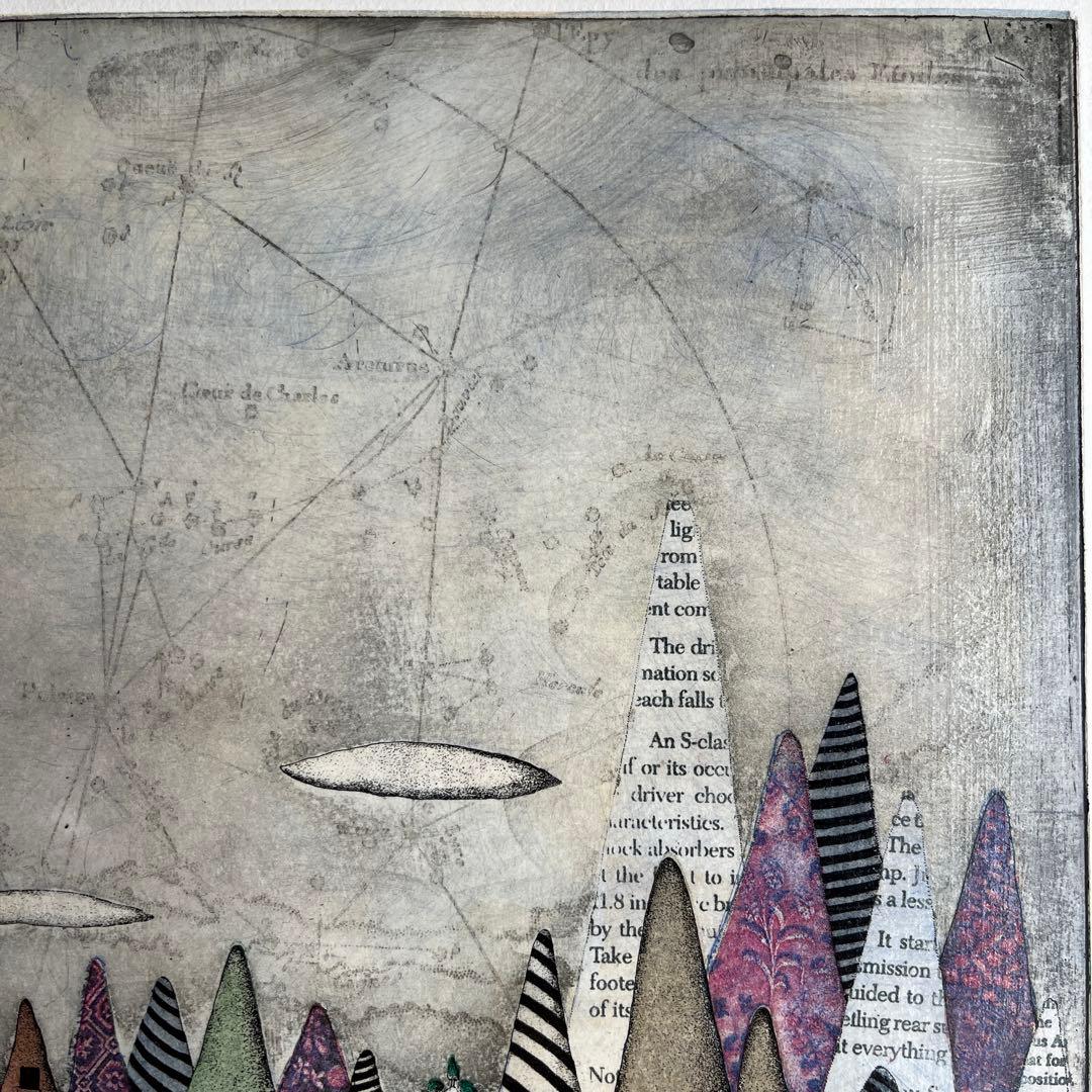 小澤 摩純 直筆サイン入 「おとぎの山」 限定25/100 額装 絵画