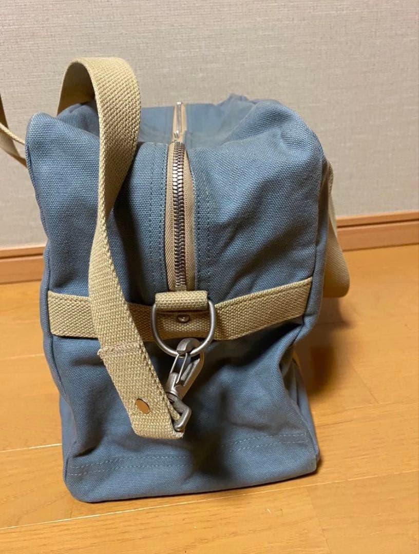 信三郎　B-03 ボストン　バッグ　ショルダーストラップ付き　美品　一澤　青ねず