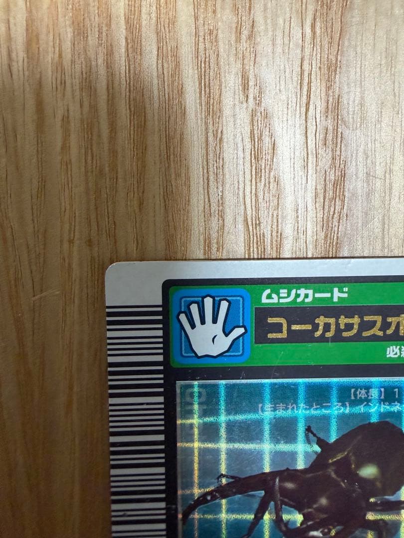 ムシキングカード 縦格子キラ コーカサスオオカブト カード 004 2003年春