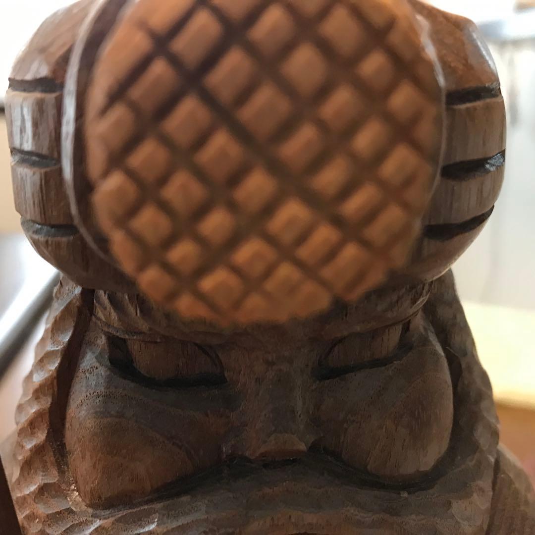 北海道民芸品　　槍持酋長　　秀英作