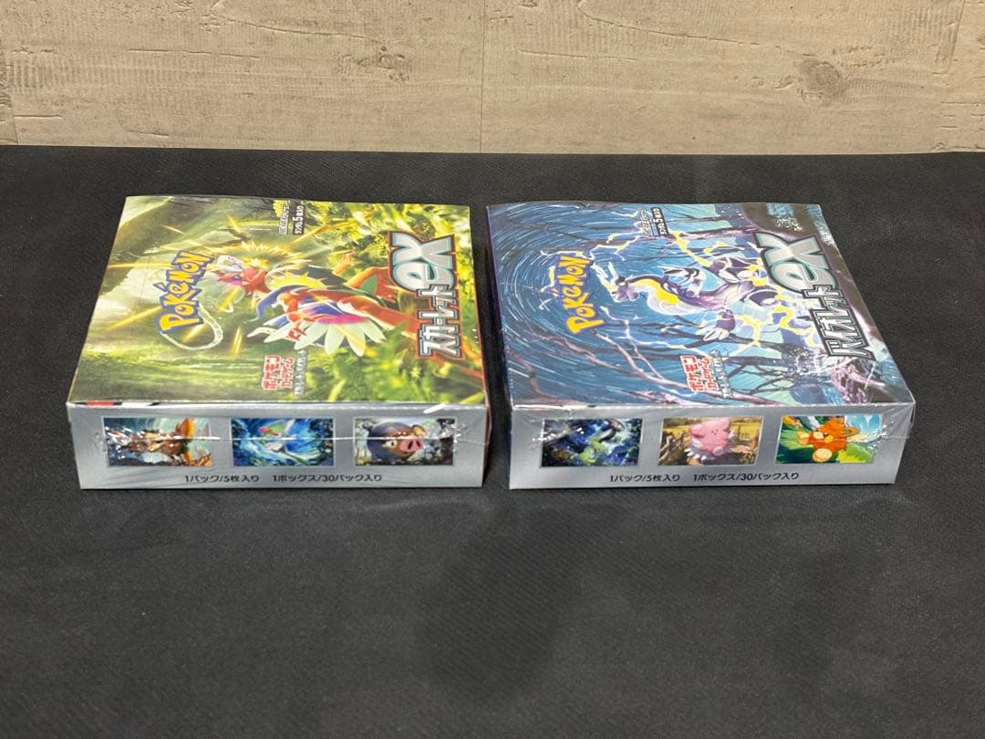 新品未開封 バイオレットex スカーレットex シュリンク各1Box ポケカ