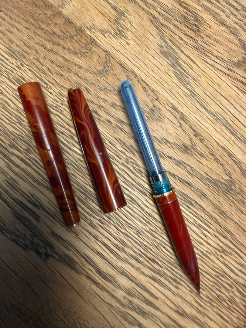 PILOT パイロット ペン先18金 万年筆 マーブル模様