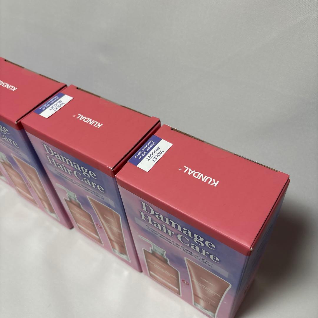 【KUNDAL/クンダル】ダメージケアセット（シャンプー+トリートメント）×4箱