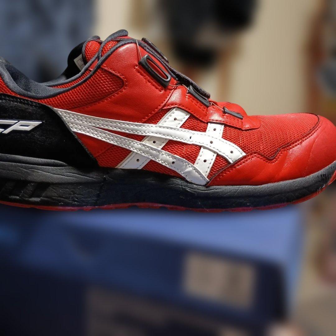 ASICS CP 安全靴 レッド/ホワイト/ブラック