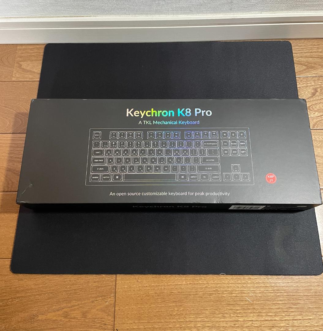 Keychron K8Pro RGBバックライトアルミフレーム赤軸 us配列