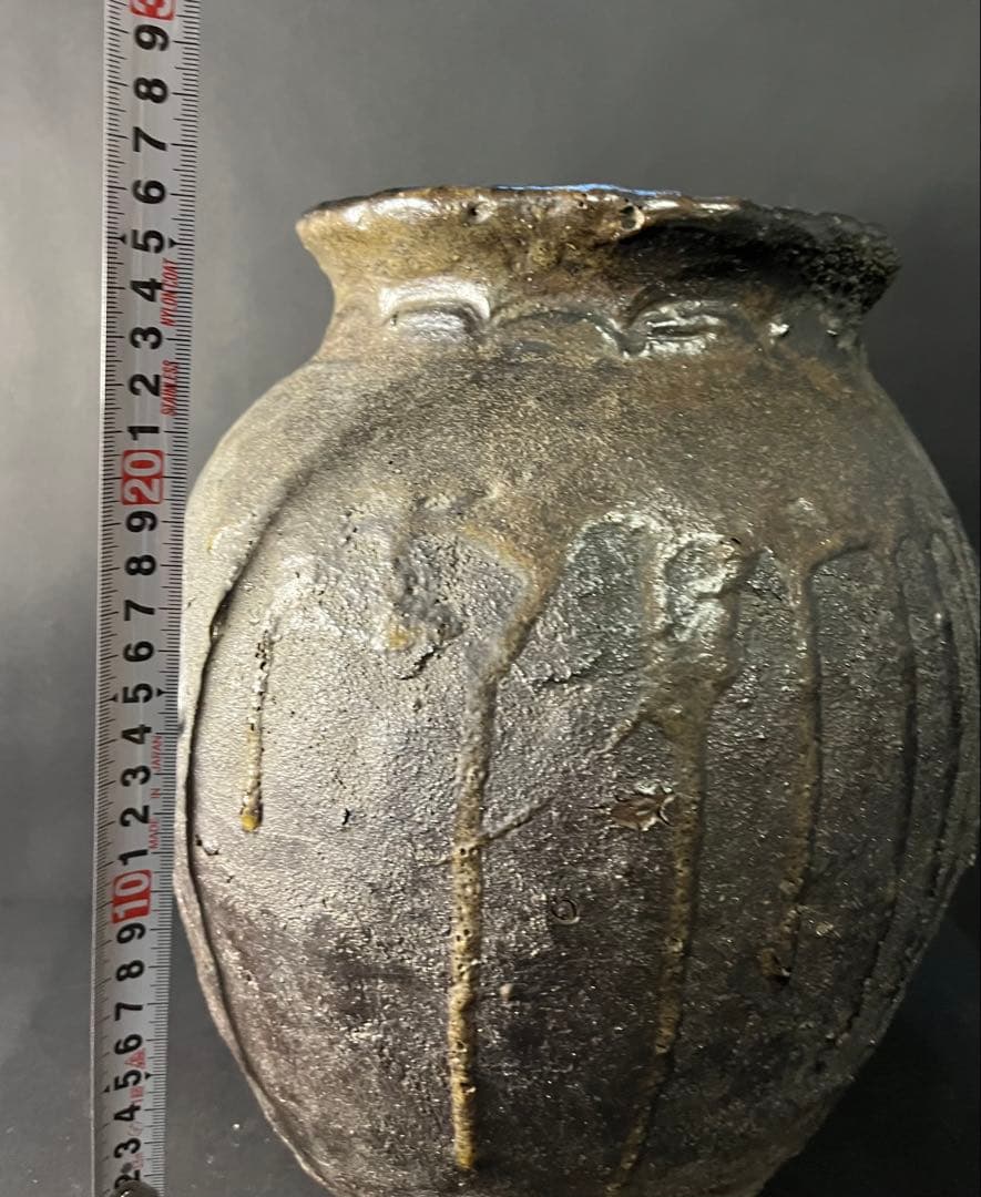 古越前 越前焼　幕末から明治　古美術　釉薬　茶道　華道 骨董品 古美術