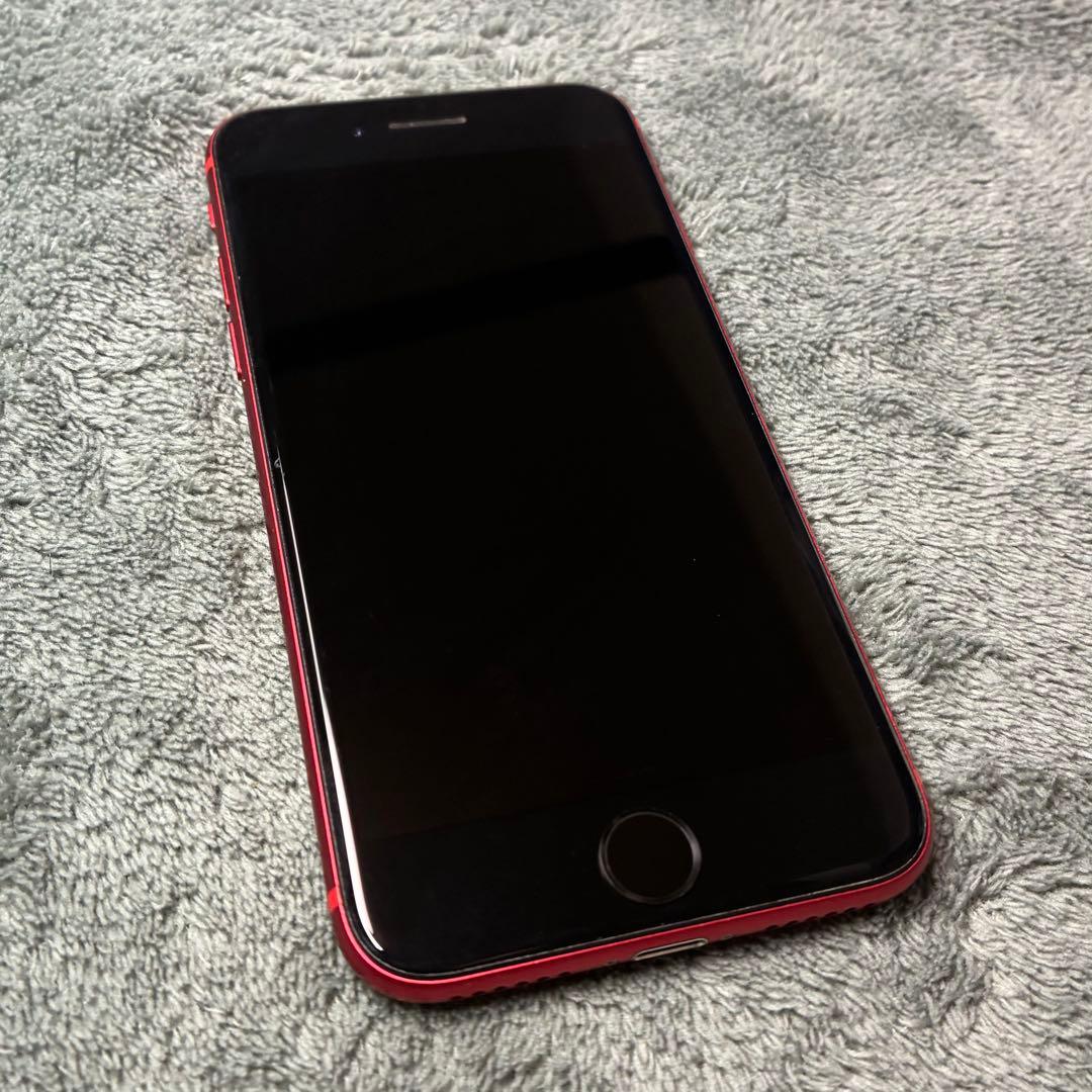 【美品】 iPhone SE2 128GB レッド SIMフリー ケーブル付