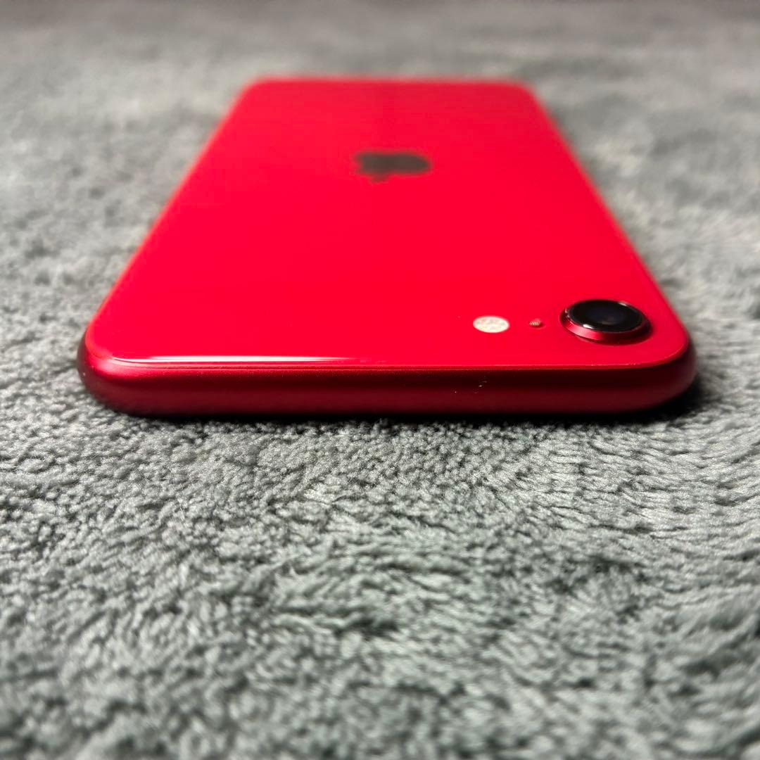 【美品】 iPhone SE2 128GB レッド SIMフリー ケーブル付