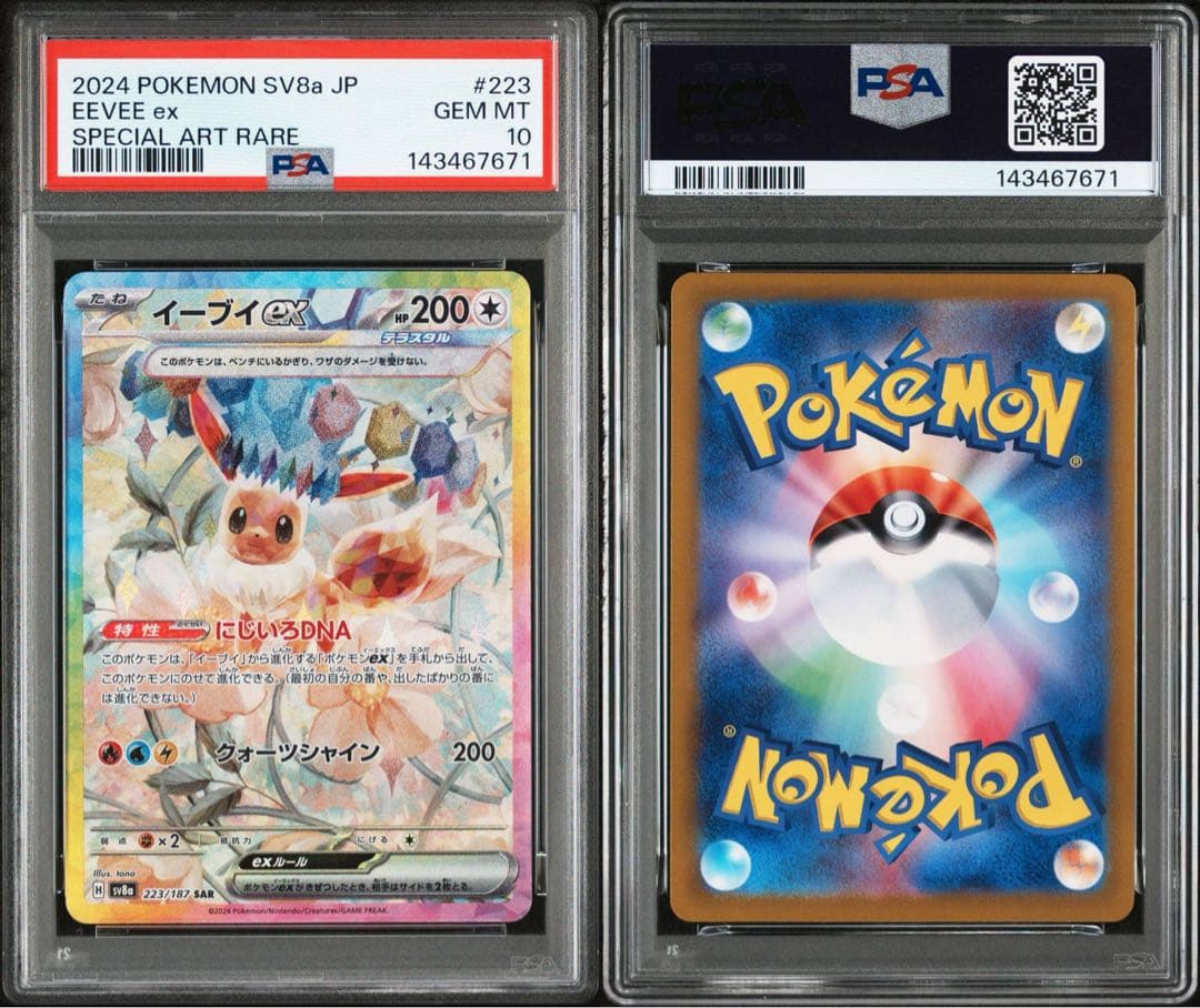 PSA10 10連番 ブイズ SAR テラスタルフェス ex ポケカブラッキー