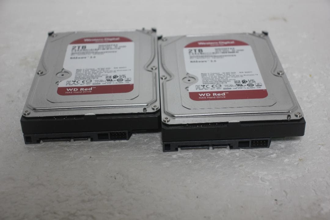 【健康状態注正常】3.5インチHDD WD RED 2TB 2個まとめて