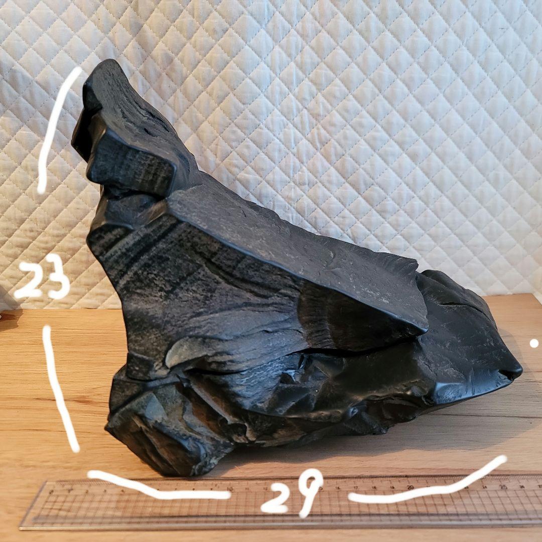 和硯　龍渓硯　作家物　自然石　蓋付硯　希少一点物　長野県上伊那天竜川上流産出