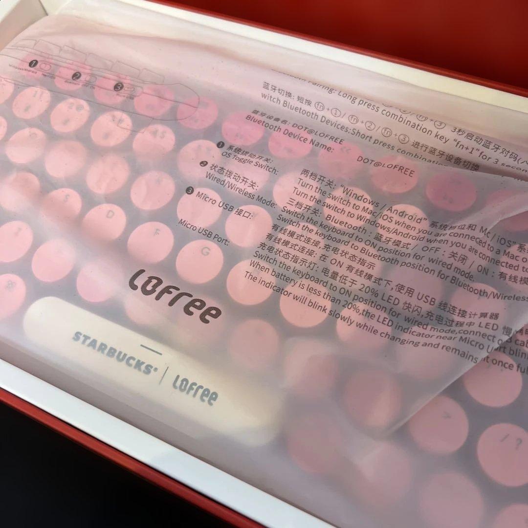 Lofree Starbucks スタバ　キーボード　コラボ　中国限定　ピンク