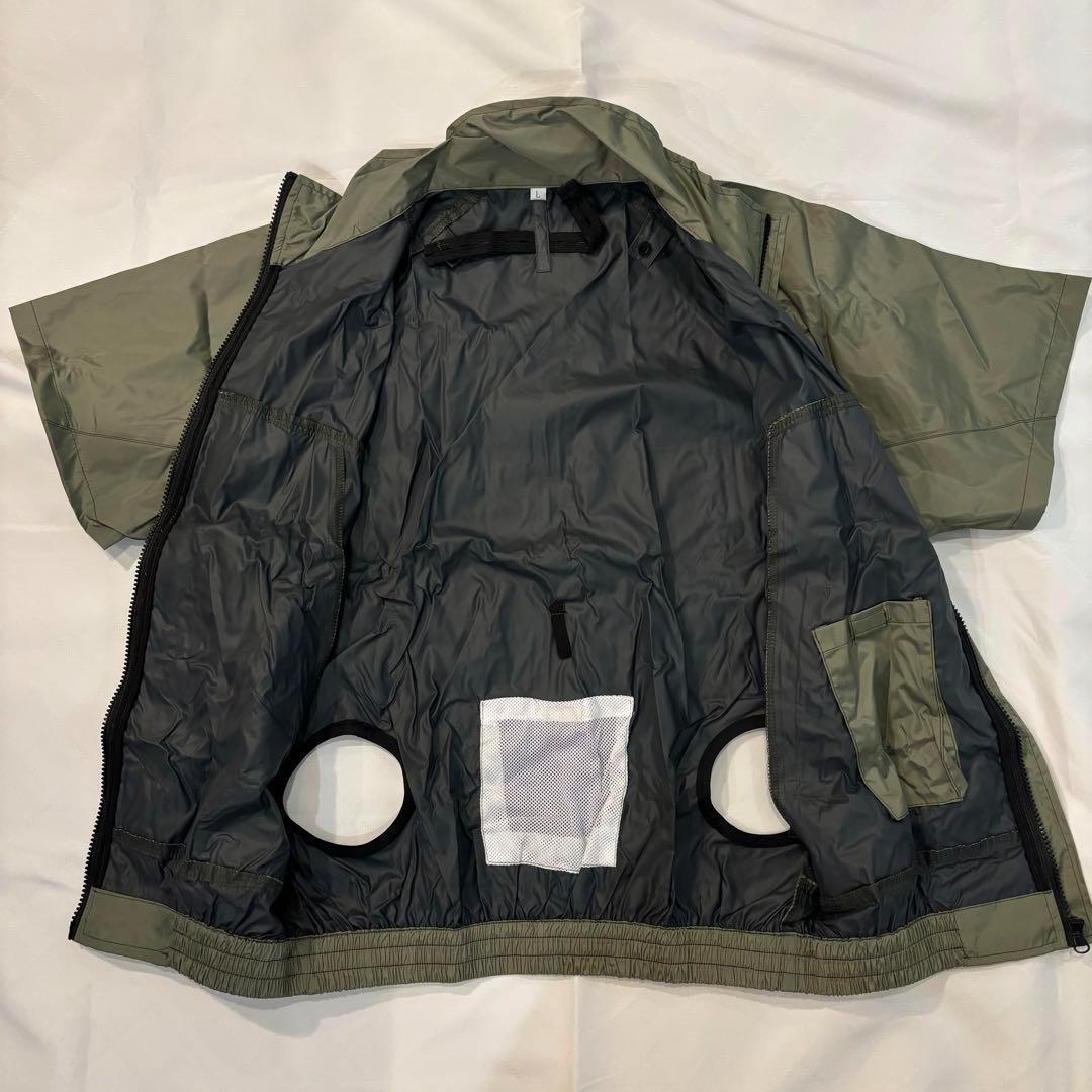 空調服 ファンバッテリーセット 半袖 L カーキ 屋外 屋内 作業服 作業着