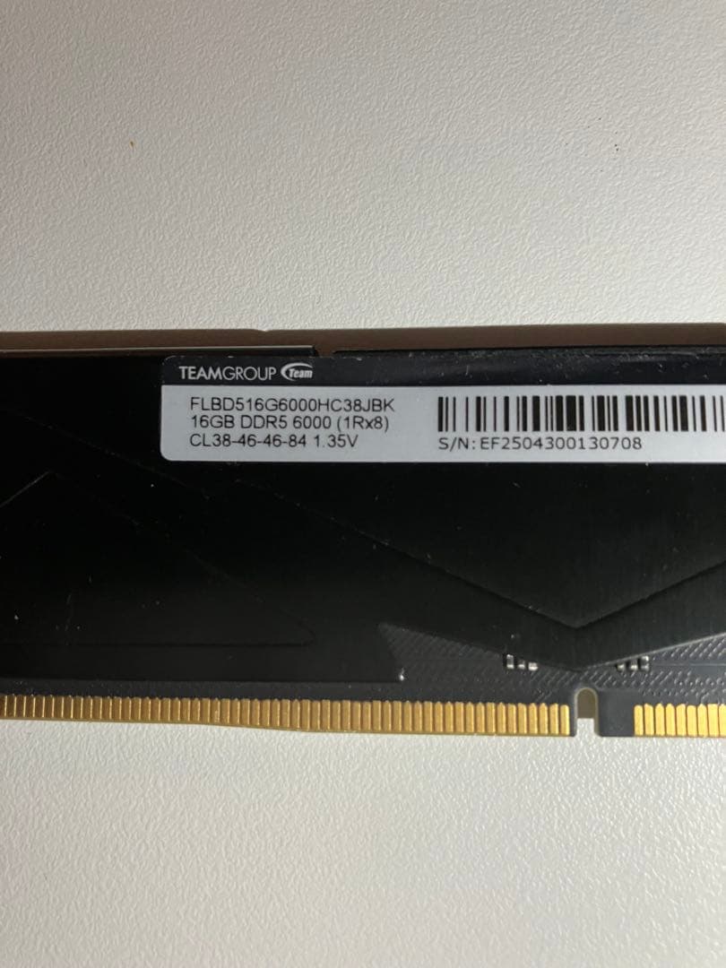 T-FORCE VULCAN DDR5 16GB 6000MHz ジャンク品