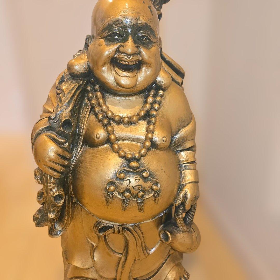 大きめ 金色 布袋様 置物 高さ58cm