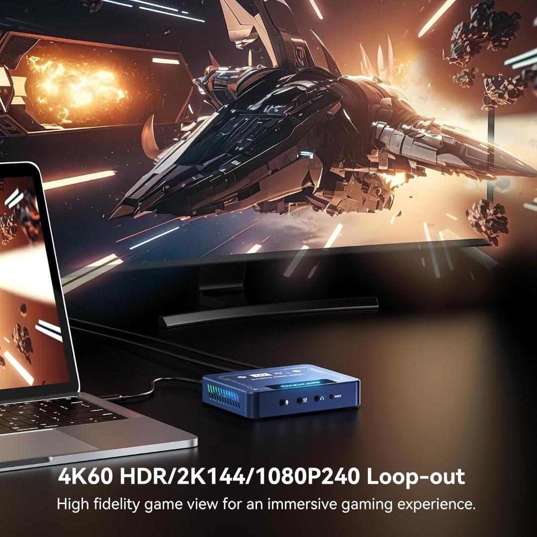 ANYOYO HDMI キャプチャーボード 4K 60FPS
