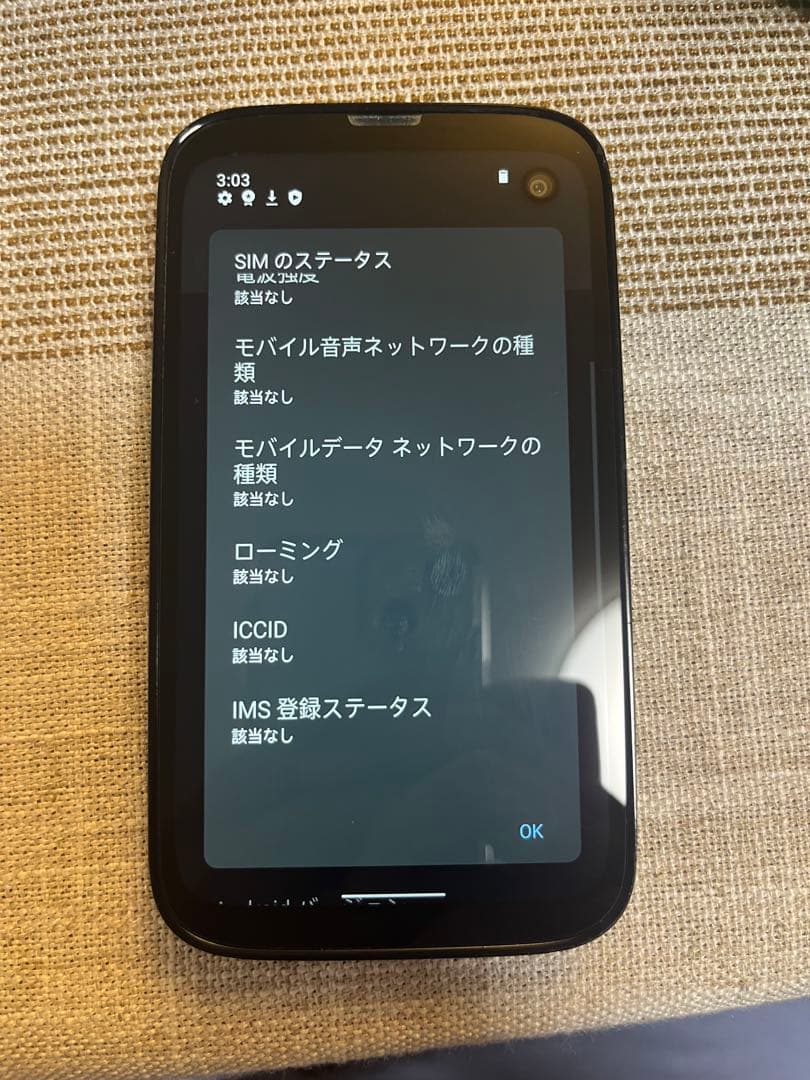 【純正充電器付き】【動作確認済】バルミューダフォン　本体　中古