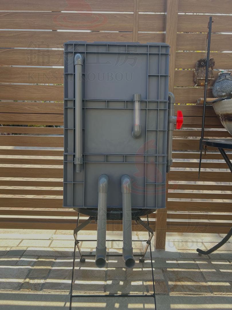 高機能プレミアムろ材2段付き　大型水槽用フィルター　沈殿物理生物一体型濾過槽