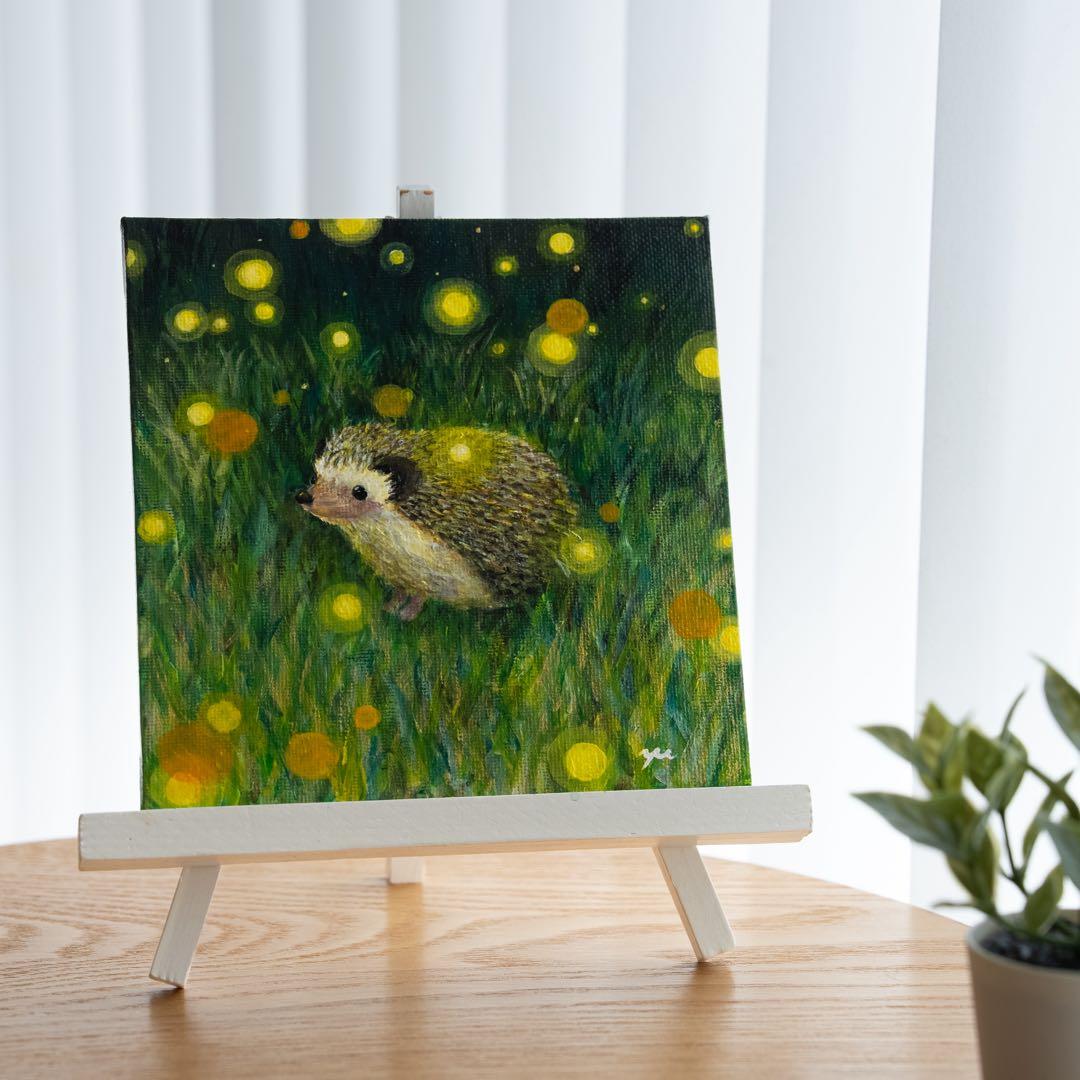ハリネズミと蛍　原画一点物
