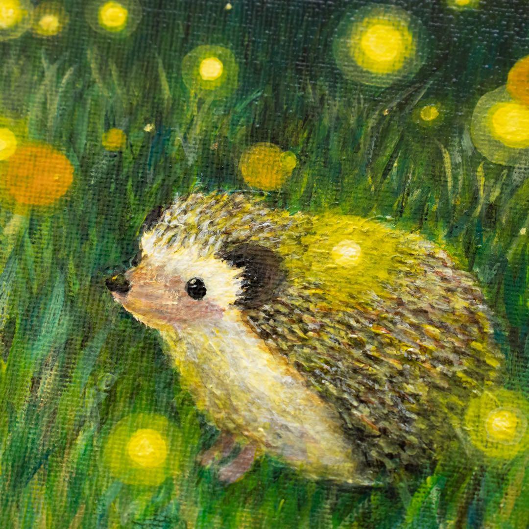 ハリネズミと蛍　原画一点物