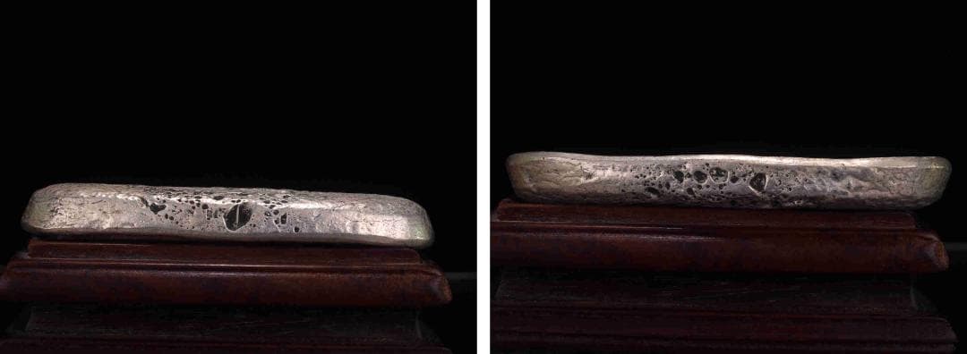 骨董市仕入れ品　中国清時代の銀錠　金元宝　激安骨董品 DE1125D4-4