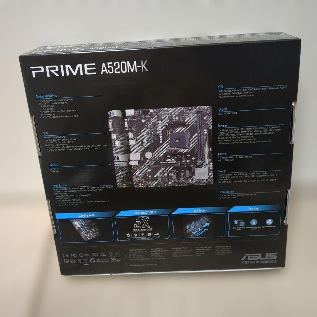 【新品未開封】ASUS PRIME A520M-K マザーボード