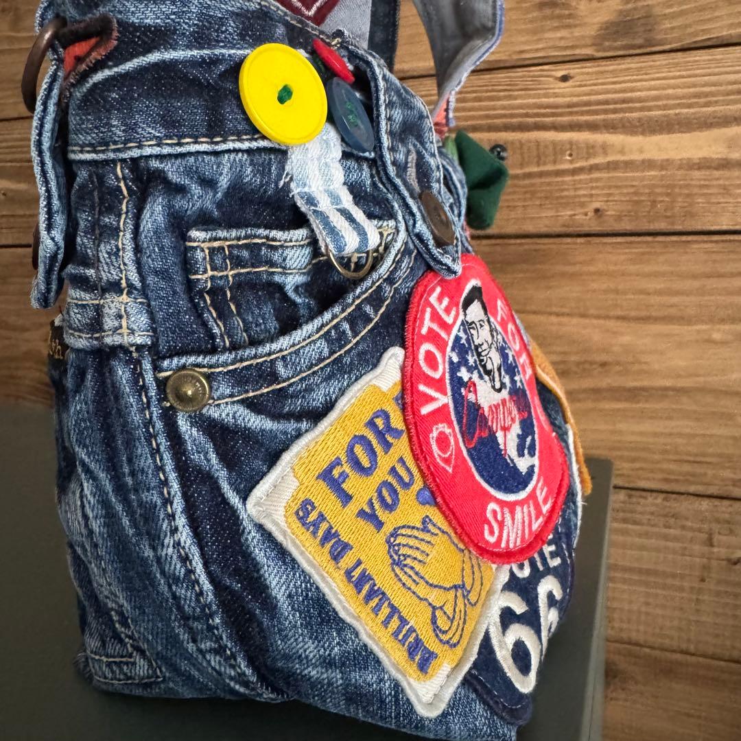ハンドメイド デニムリメイク バッグ 26