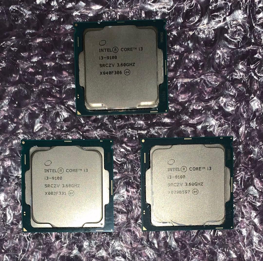 INTEL R CORE™︎ i3-9100 SRCZV 3.60GHZ 3個