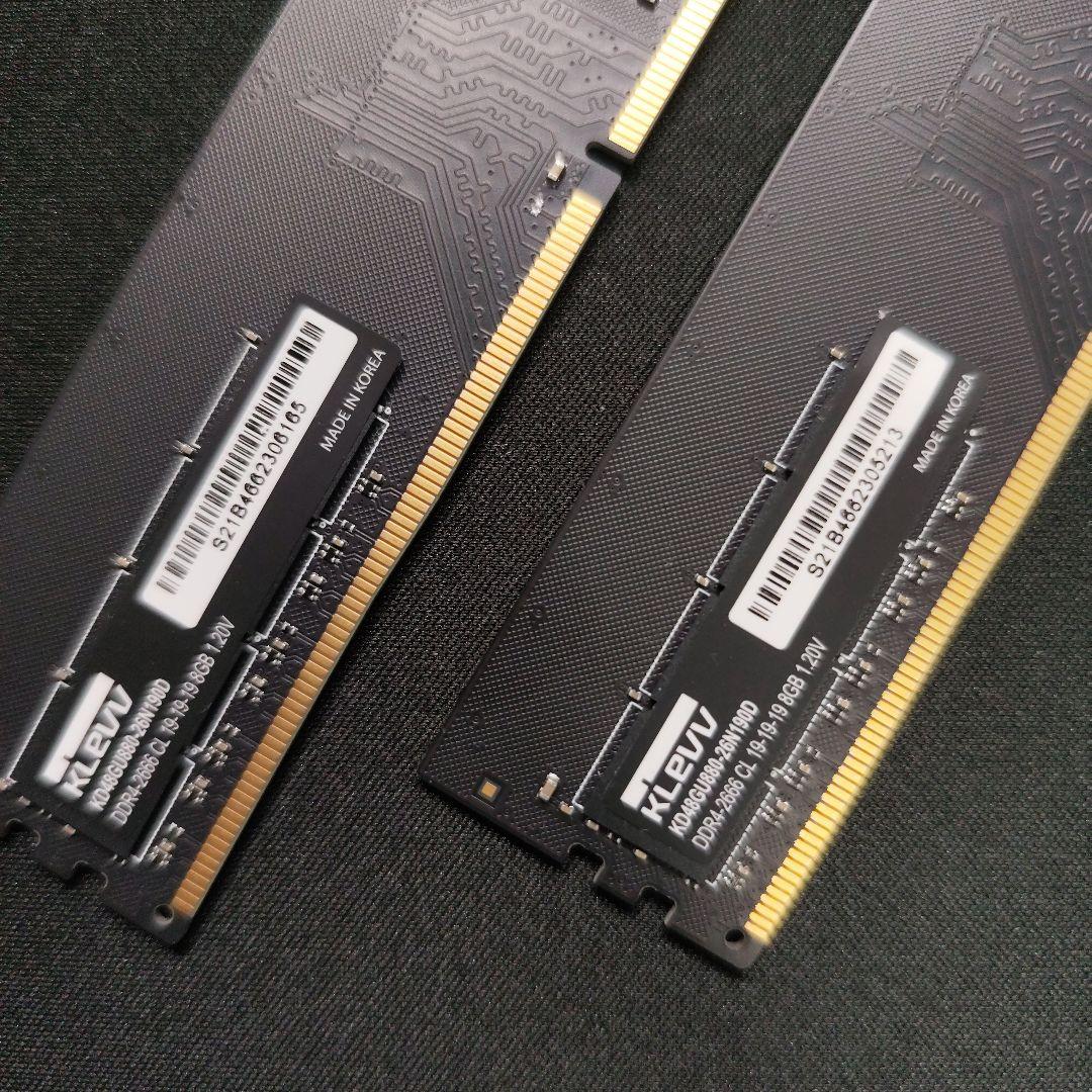 KLEVV DDR4 8GB メモリ 2666MHz 2枚セット16GB