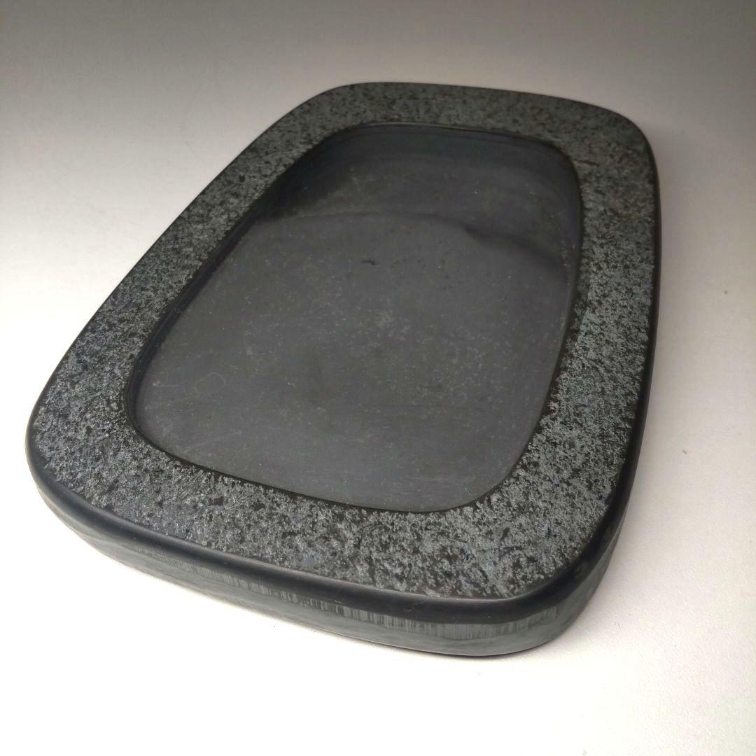 美品 若田硯 紫仙刻 長崎対馬