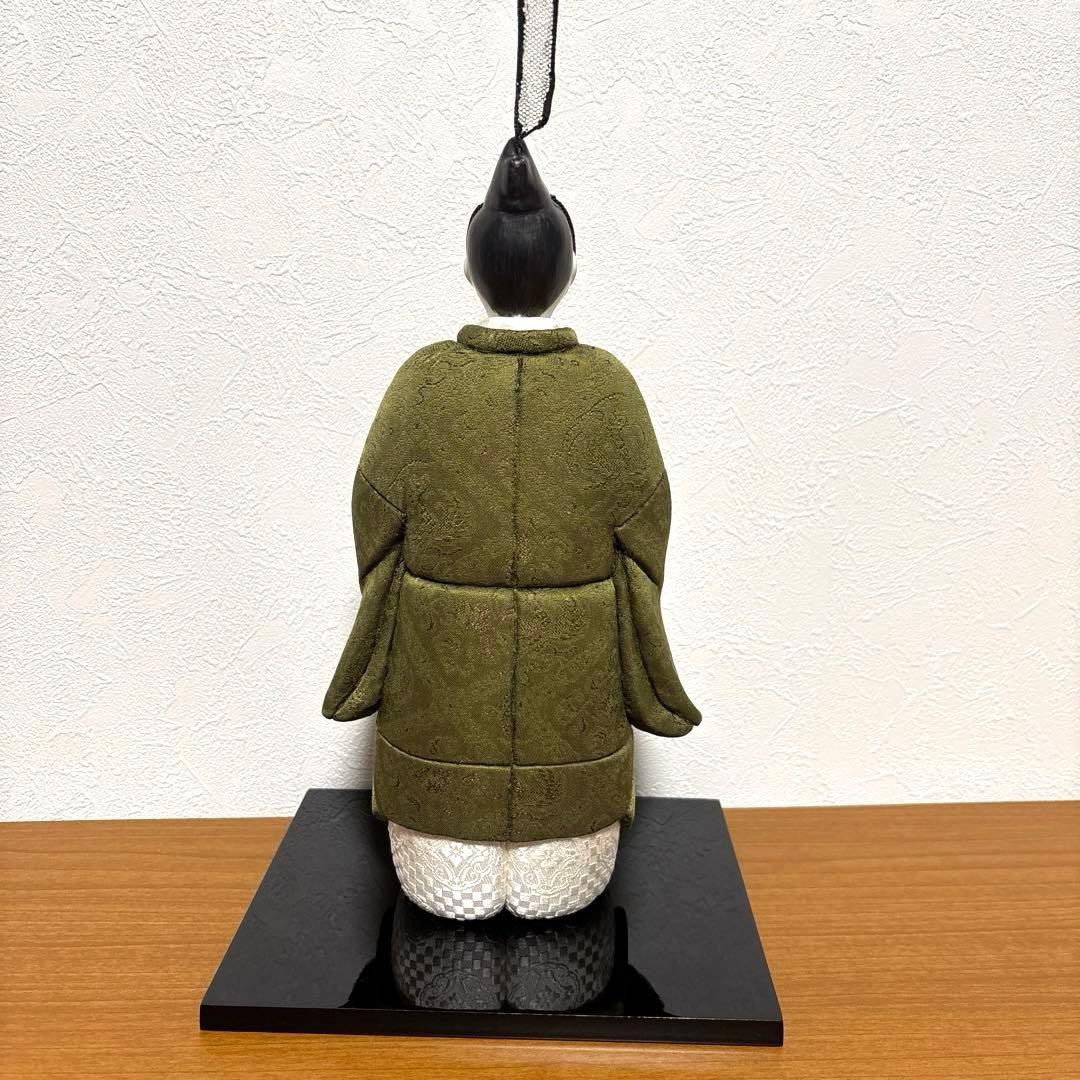 創作人形　公卿文官束帯姿　 木彫胡粉木目込み仕上げ