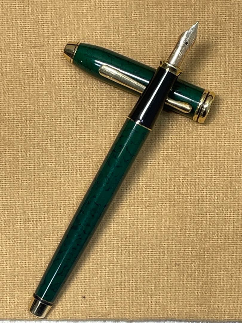 美品クロス　K14金　万年筆 タウンゼント マーブルF14K-585CROSS