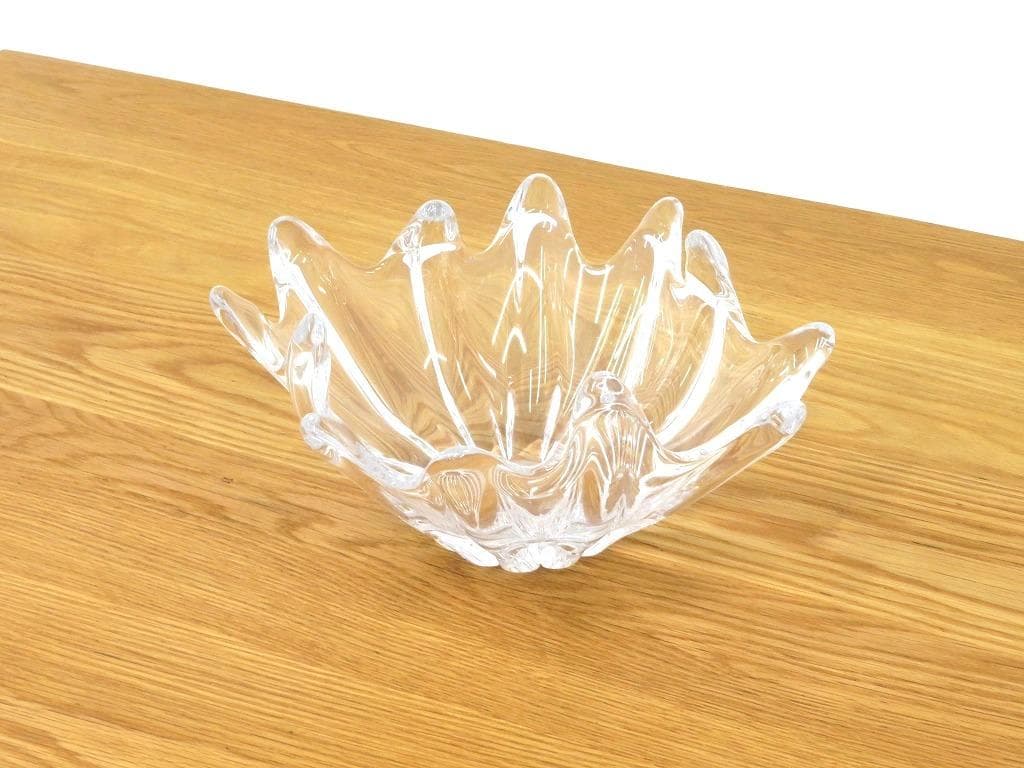美品　ビンテージ　ドーム　アートクリスタルガラス　ボウル　皿　高級　フランス