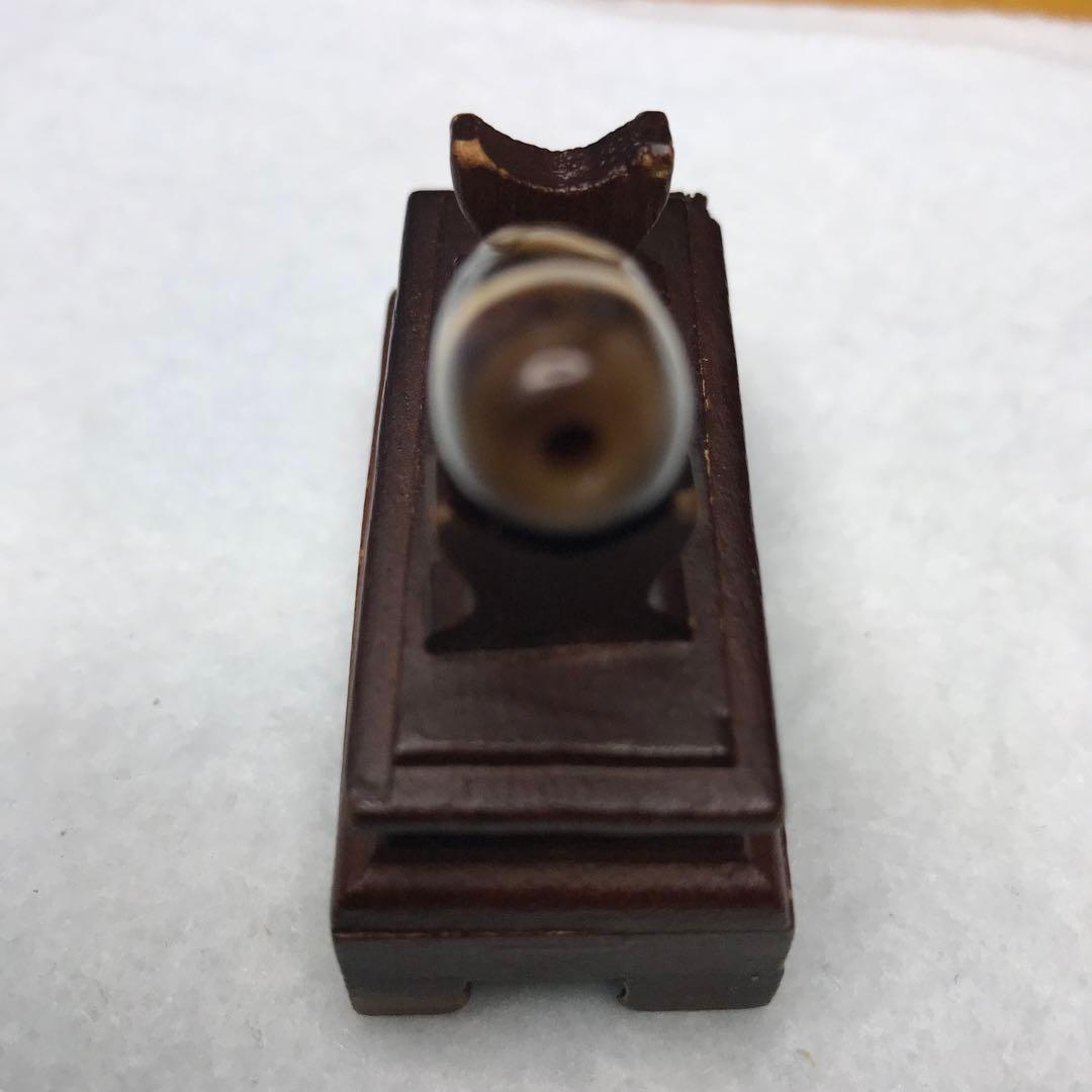 超激レア珍品‼︎ 古代老礦石　馬蹄痕　黒朱砂　古代山形一眼天珠 特別出品