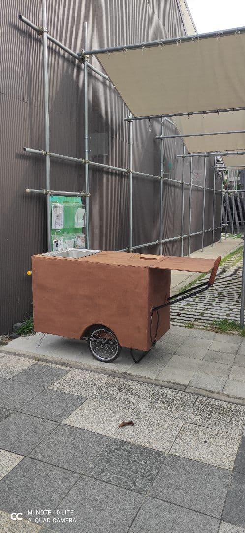木製移動式キッチンリヤカー
