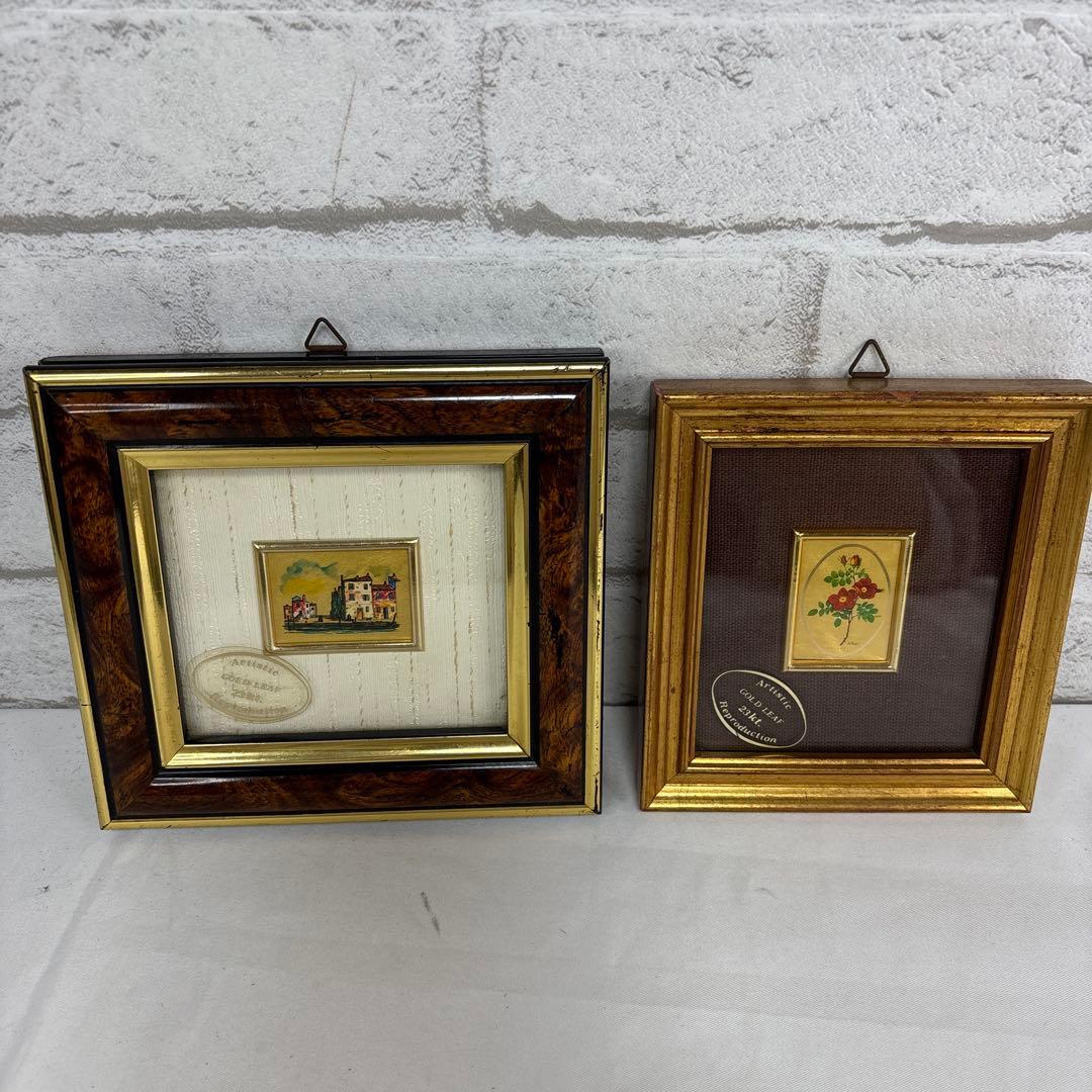 23KT GOLD LEAF ミニ額 絵画 セット イタリア製 ゴールドリーフ