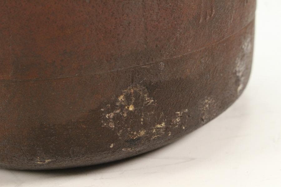 茶道具 竹林七賢人紋 筒釜 時代物(K-A653)