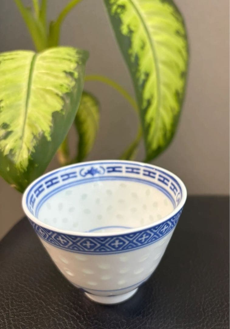 隠しデザインが水玉　光の加減で水玉模様が茶の色が浮き出る隠し中国茶器　美品
