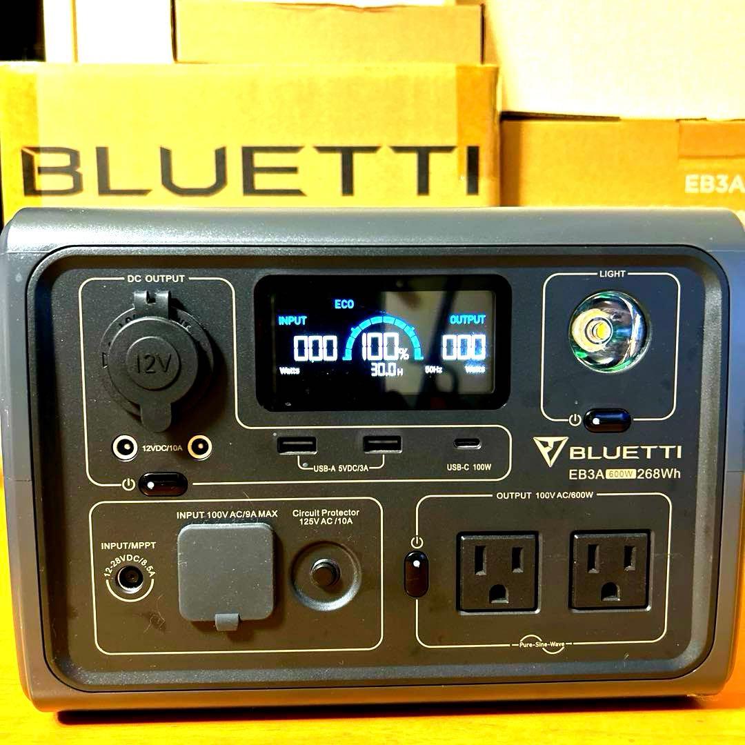 BLUETTI EB3A ポータブル電源 268Wh 最大600W 大人気 美品
