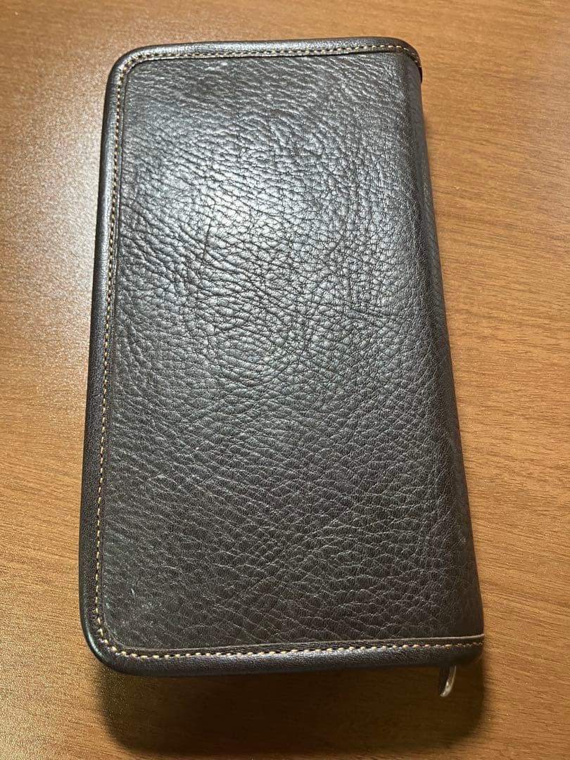 【美品】ゾネンレダー ペンケース レザー 本革 ラウンドジップ